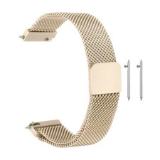 16mm Stainless Steel Mesh Watch Band with Magnetic Buckle Vintage Gold