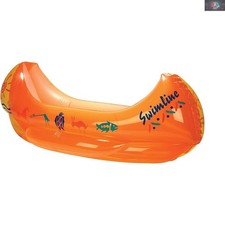 Medium-Sized Inflatable Canoe Float - Kid-Friendly Pool Accessory in Orange