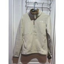 The North Face Women's Fleece Jacket Size SP Beige 1/4 Zip