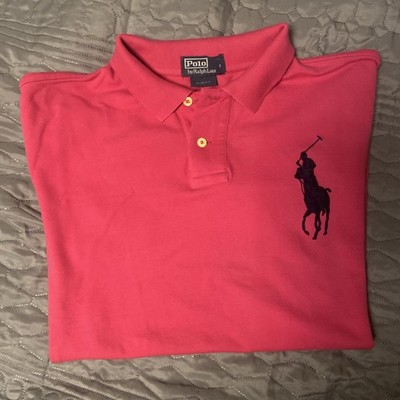 Polo Ralph Lauren Herren Poloshirt Slim Fit Kurzarm Rosa Gr. 2XL