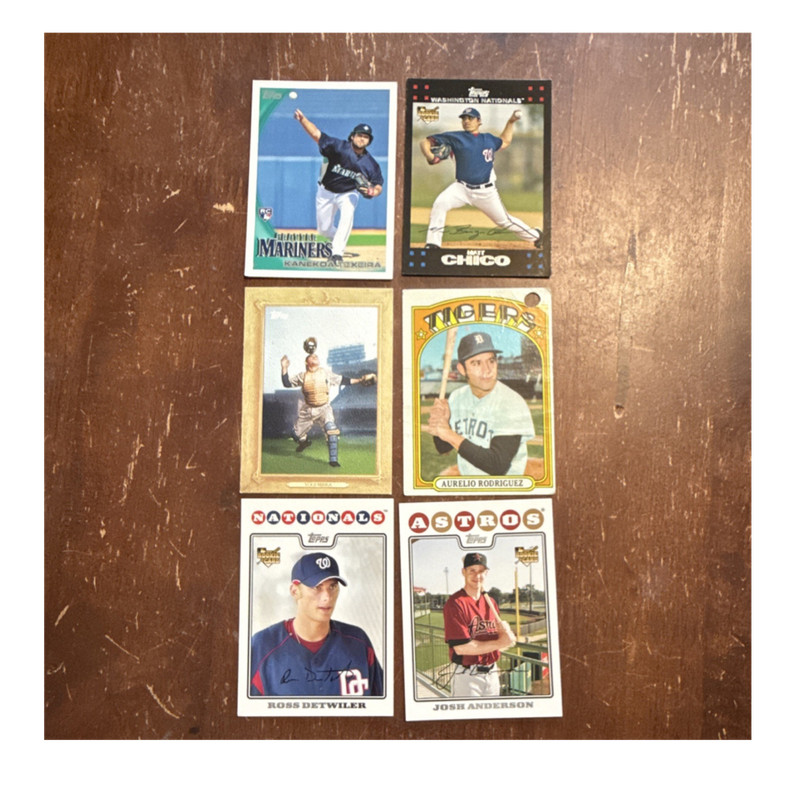  MLB Baseball 18 Card Lot Rookies, HOF players Topps/Bowman/Leaf/Score + more 