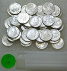 1964 P Roosevelt Silver Dime Original Gem BU UNPICKED roll Frosty 50 coins U292Z