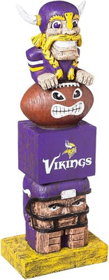 #ad Minnesota Vikings 16 Inch Tiki Totem Garden Statue Resin Outdoor Decoration $49.98