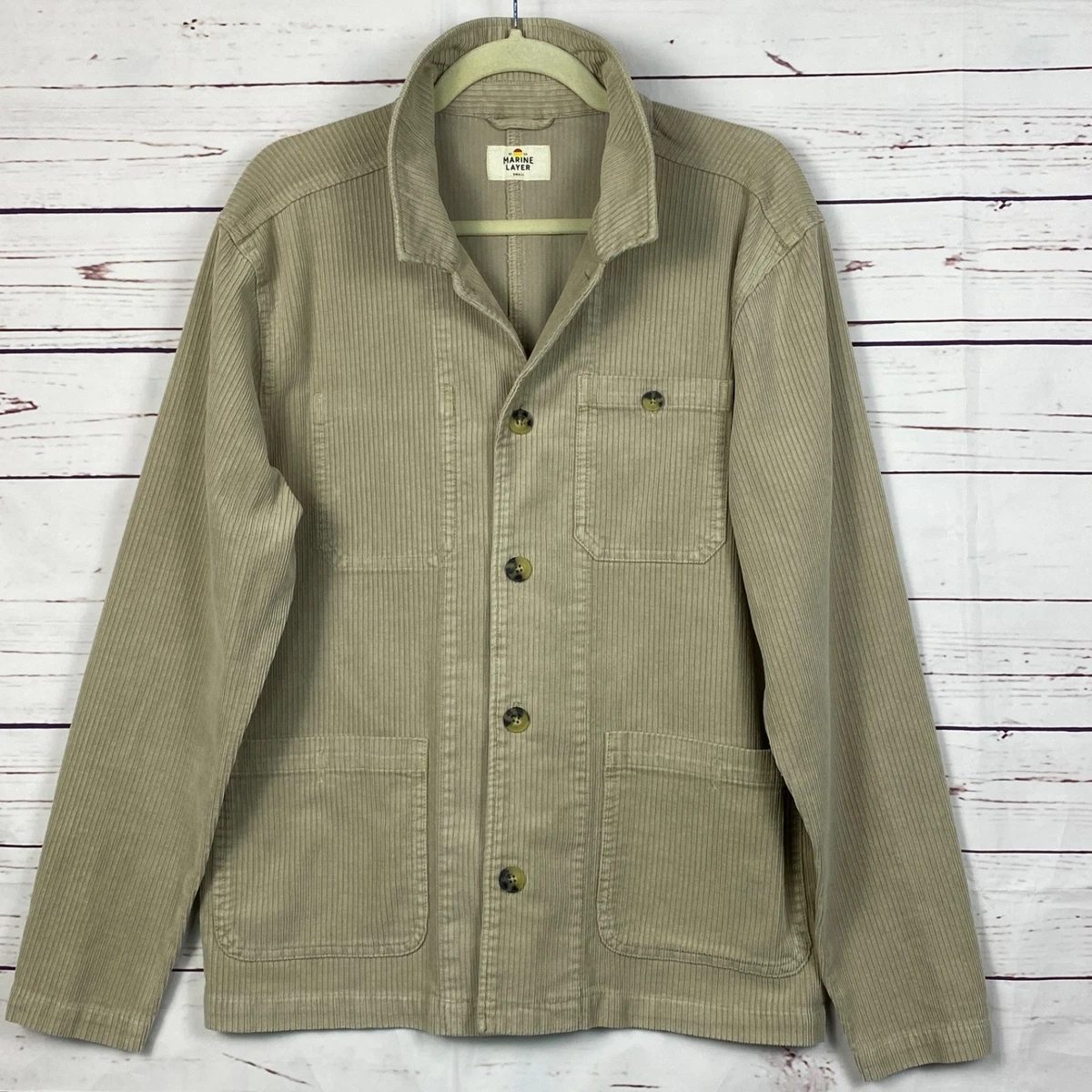 Beige Cotton Outer Shell Overcoat Coats, Jackets & Vests for Men