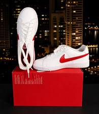 Nike Low Top Lace-Up Athletic Sneaker White/R...