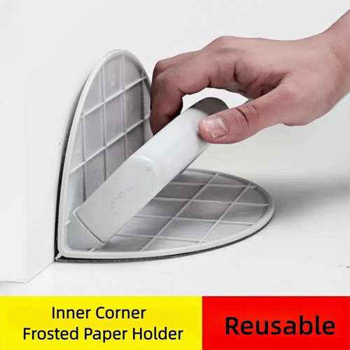 Drywall Corner Sander – Semi-Circular Sandpaper Holder With 360° Rotating Head For Right-Angle Polishing