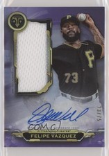 2019 Triple Threads Single Jumbo Relics Amethyst 23/75 Felipe Vazquez Auto 0b2