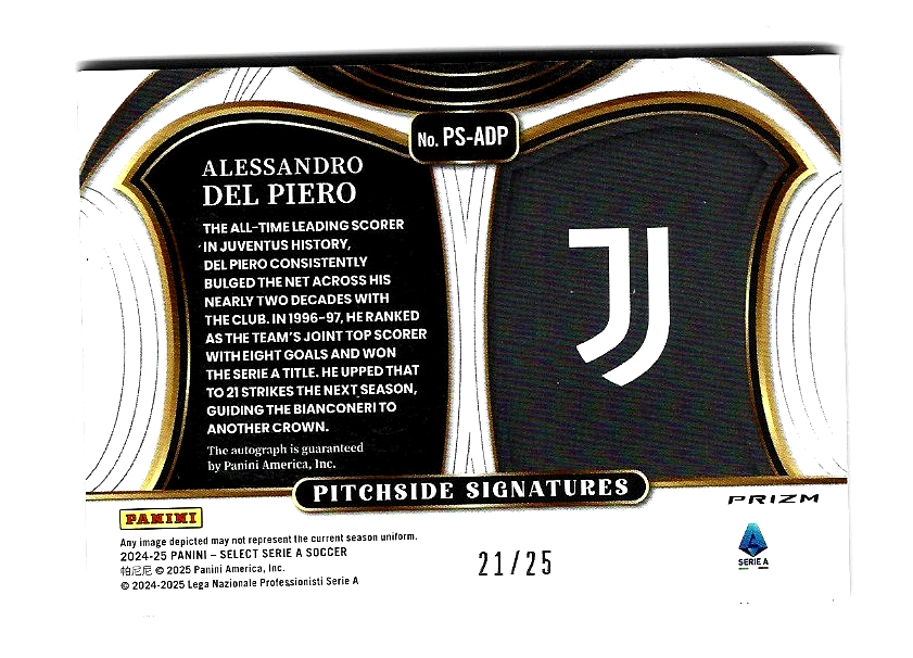 2024-25 Panini Select Serie A Pitchside Tie-Dye Alessandro Del