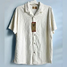 WP Weatherproof Men's Cream Colored Terry Cloth Shirt Size XL