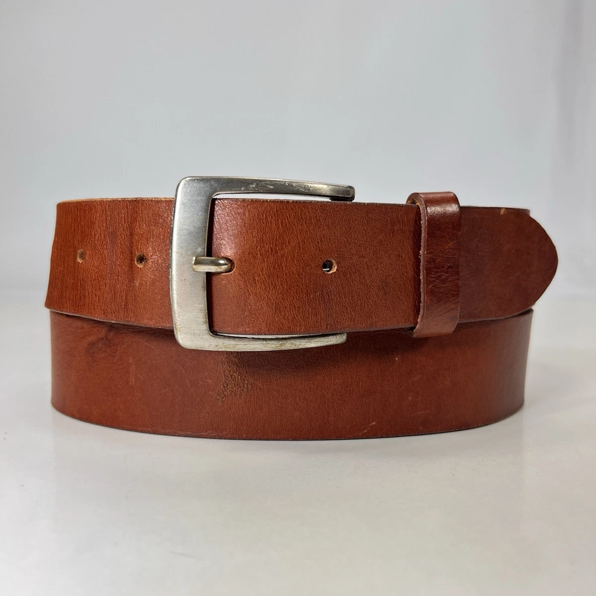 Vintage H&M/ Divided Black Leather Belt w/Floral Buckle Made in Italy Sz M EVC H&M Leather Belts for Men for sale | eBay main image 3