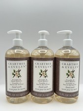 3 Pack Crabtree  Evelyn Vanilla  Shea Butter Hand Wash Set 16.9oz 750ml Each