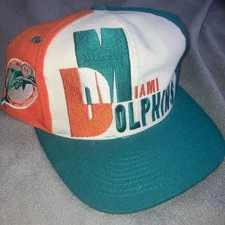 Vintage 80s/90s Miami Dolphins NFL Pro Line Authentic AJD Snapback Hat Cap