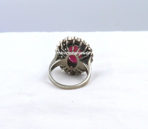 Real Ruby Single Cut Diamond 925 Sterling Silver Gorgeous Ring Gift For Women - Picture 4 of 7