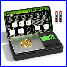 Mini Pocket Scale 500g x 0.01g, Digital Gram Scale with Green Backlit LCD, Ta...