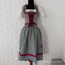 Landhaus Tyrol Dirndl Oktoberfest Gray Dress Size 36 and white blouse