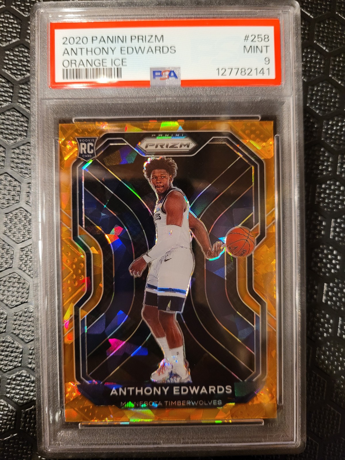 2020-21 Panini Prizm - Anthony Edwards #258 Orange Ice Prizm (RC)