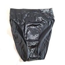 Victoria's Secret Second Skin Satin High-Leg Brief Large Black