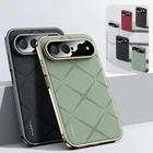 Luxury Plating PU Leather Lens Protection Back Case For Huawei Pura X View 5G