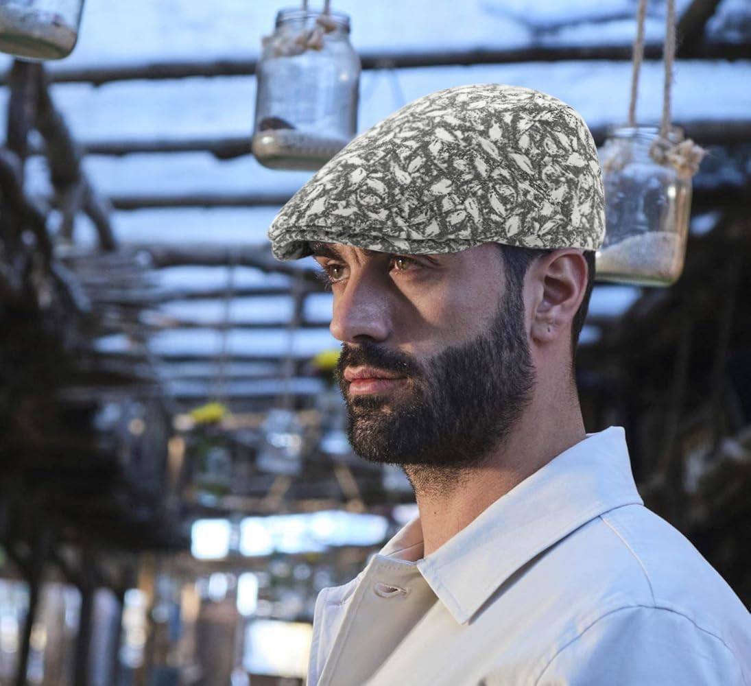 5554 Women Suede Leopard Print Flat Beret Hat Newsboy Ivy Cap Cabbie Flat Cap Womens Leopard Print Beret Hat Retro Newsboy Ivy Cap Cabbie  main image 4