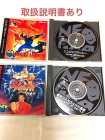 SNK NEOGEO CD Console Matching Serial w/Box Manual 4 Games Tested from JAPAN