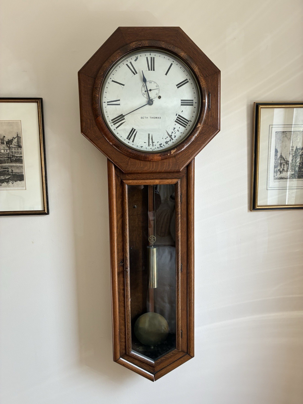 Seth Thomas # 18 wall octagon wall regulator