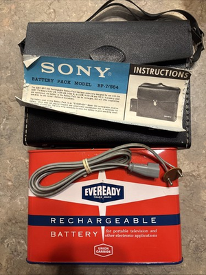 #ad VINTAGE SONY TV BATTERY PACK MODEL BP 7 564 1960s $28.97
