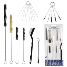 17 pcs Airbrush Spray Deep Cleaning Kit Maintenance Brush Set with Nylon Bris...