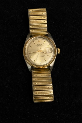 Vintage Rolex Datejust 36mm Two-Tone Champagne Dial Fluted Running