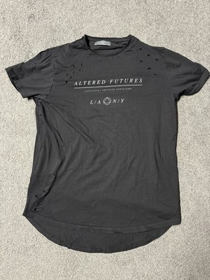 Primark T-Shirt Gr L Cut-outs Gothic schwarz Löcher