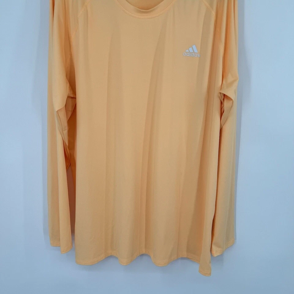 Camisa de natação Adidas Golf masculina manga longa proteção contra erupções cutâneas tamanho 2Xl pêssego - Imagem 4 de 4