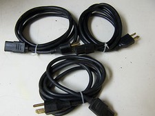 THREE IBM 6 Foot Computer Power Cord 18AWG IBM pn 6952301 EC D51289.
