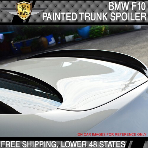 Fits 11-16 F10 5-Series P Style Trunk Spoiler Painted #B39 Mineral Gray Metallic - Picture 2 of 7