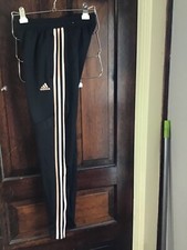 Adidas Tiro pants Black with pink peach stripes xs 4-6