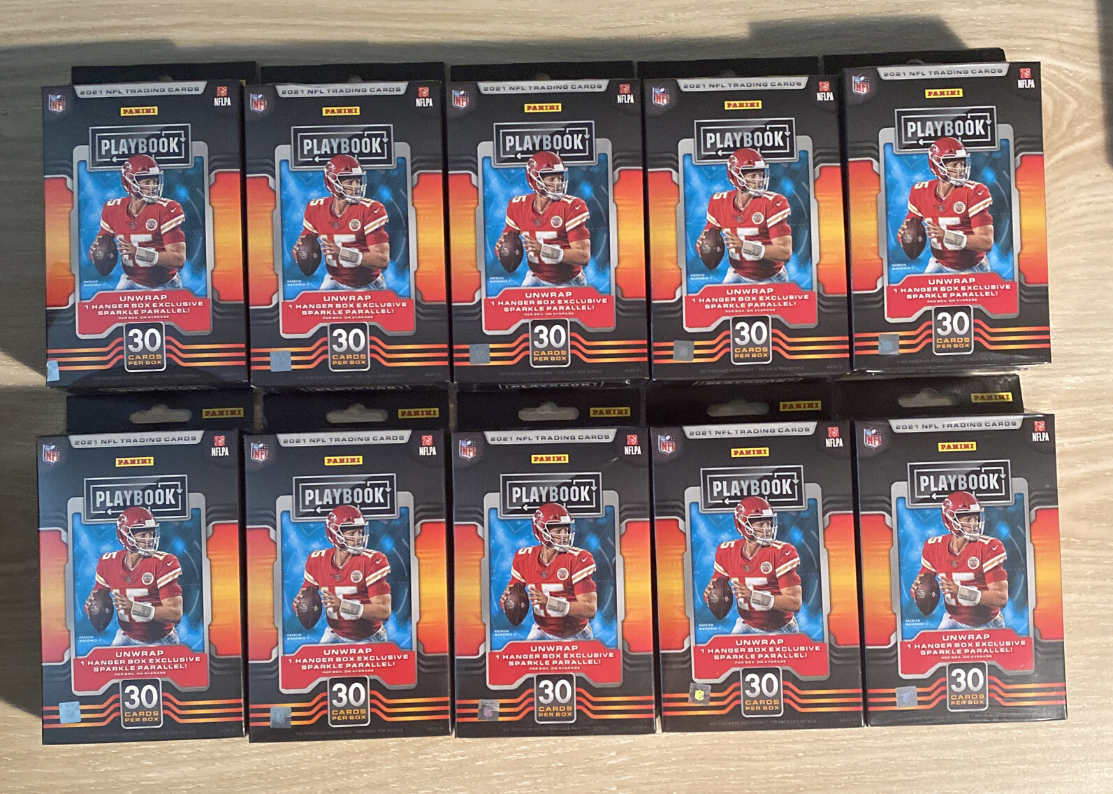 2021 Panini Playbook Football - Mammoth Material Card Set - 250 Cards Per  Page are Shown