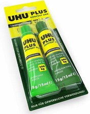UHU Endfest Strong Glue Dual Component Epoxy Adhesive Solvent Free 33g - Pack 2