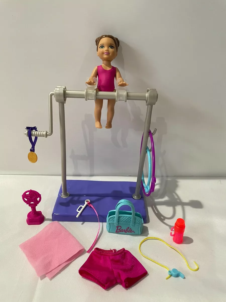 2015 Barbie Gymnastic Doll and Playset with Olympic Medal and Bars - no box