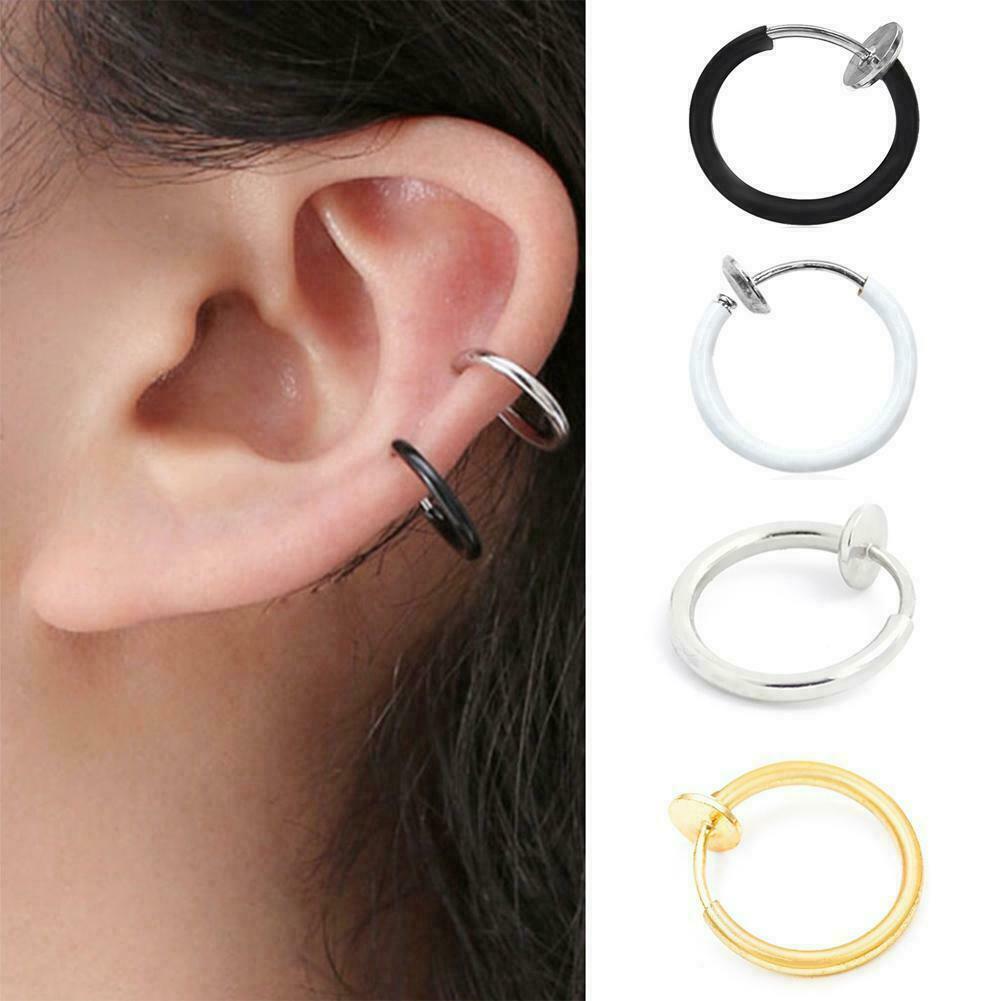 Cartilage Hoop Men Ear Cuff Clip On Earrings Fake Cartilage - Main Image