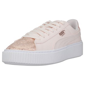 Puma Cestino Piattaforma Da Donna Rose Gold Scarpe Da Ginnastica in Tela UK 6.5 Puma Cestino Piattaforma Da Donna Rose Gold Scarpe Da Ginnastica in Tela UK 6.5