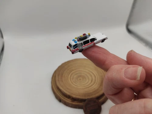 GHOSTBUSTERS 3D car. Handmade N scale (1/160) 35mm(1.37") Unpainted or painted .