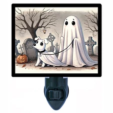 Halloween Decorative Photo Night Light, Ghost Dog Walk