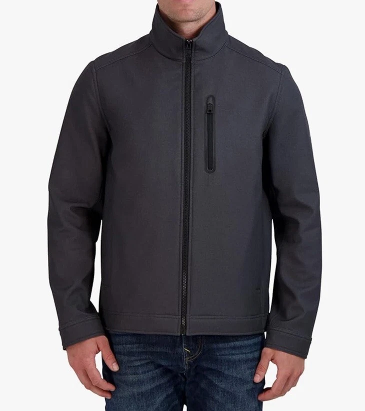 NAUTICA Gray Fleece Lined Softshell Wind Water Resistant Jacket Worn Once- $89