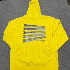 Ariat Rebar Hoodie Mens Large Yellow Construction Beams Workwear Sweatshirt NWOT