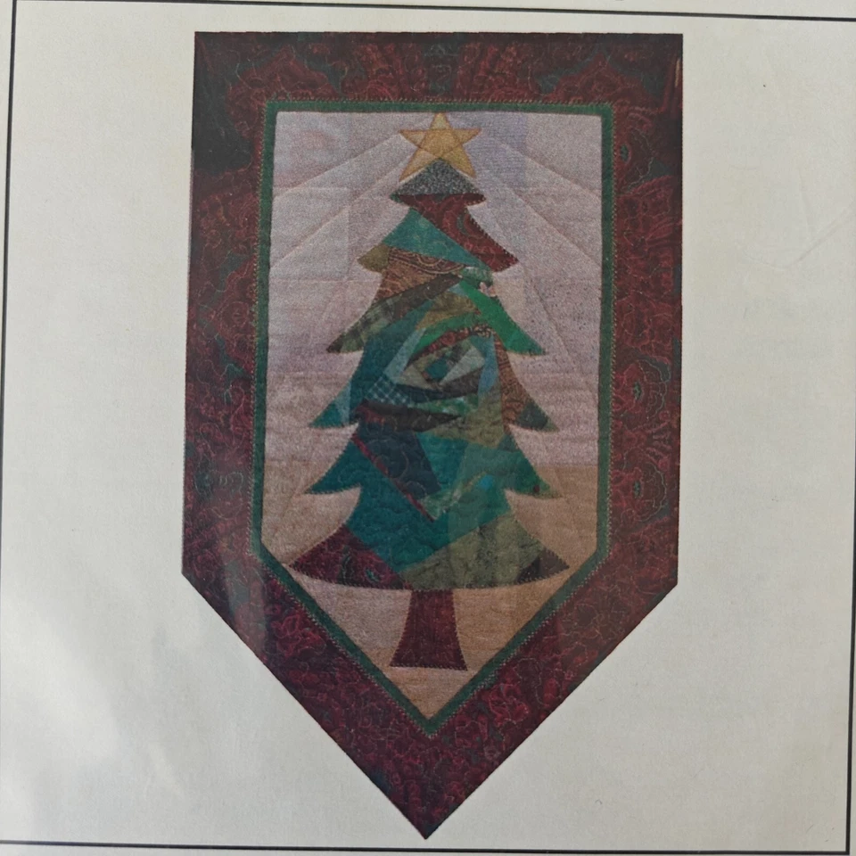 2004 "Pieced Pine" Christmas Tree 19x31" Wall Quilt Pattern Template CB1904 - Image 2 of 4