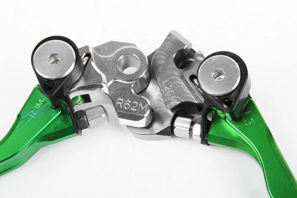Palancas de freno de embrague verde pivote para Kawasaki KX250 2000-2004 EE. UU. 2003 2002 2001 Foto 2 de 4