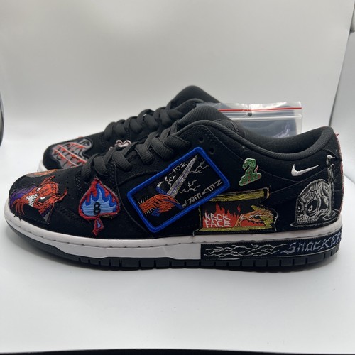 💀🔥Nike SB Dunk Low Pro QS Neckface Sneaker Größe 10 Herren mit Karton - Bild 3 von 21