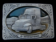 INTERNATIONAL SEMI TRUCK TRUCKING BELT BUCKLE TONKIN VINTAGE 1991