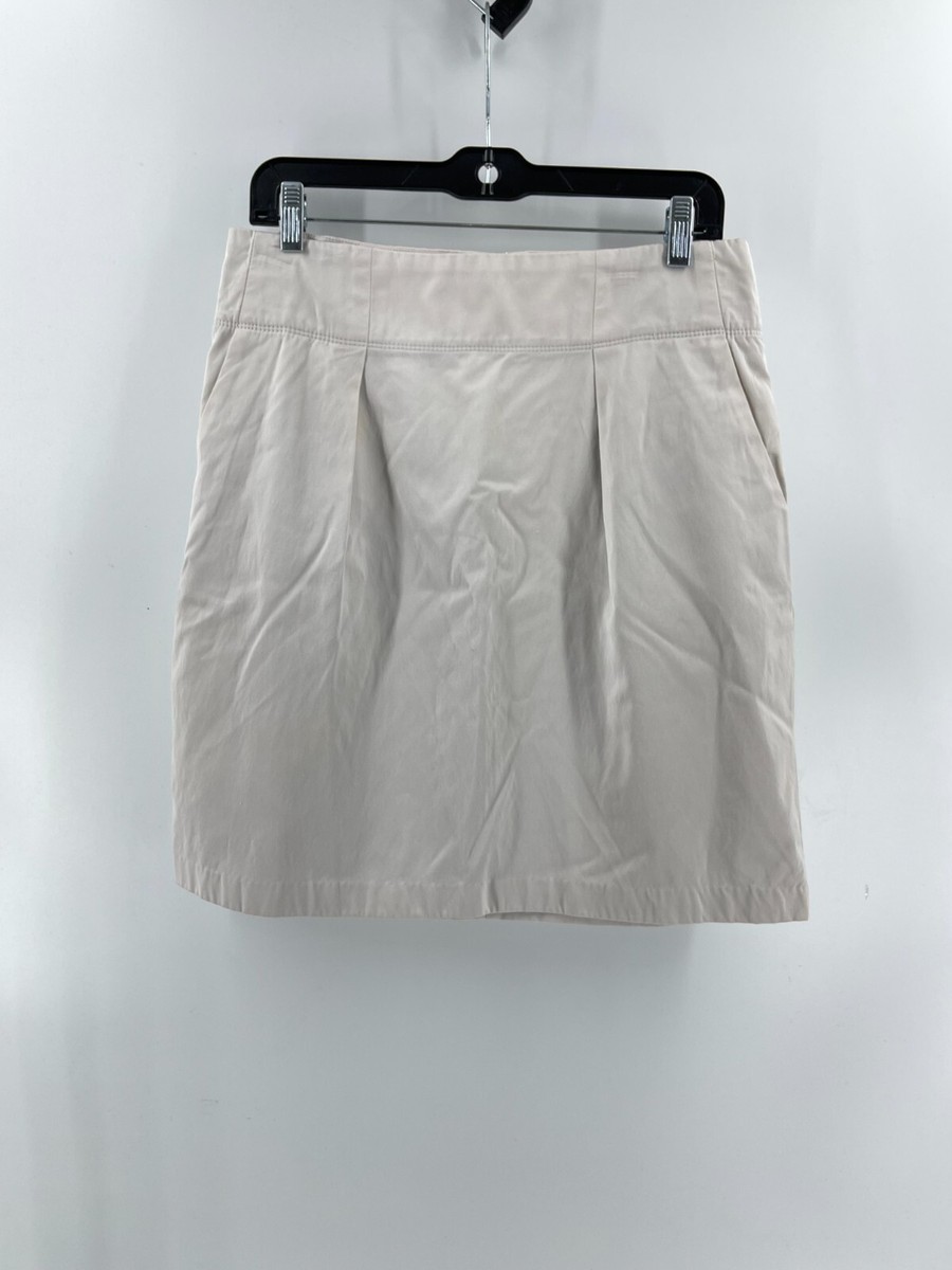 Banana Republic Women's Khaki Stretch A Line Pencil Skirt Pleated