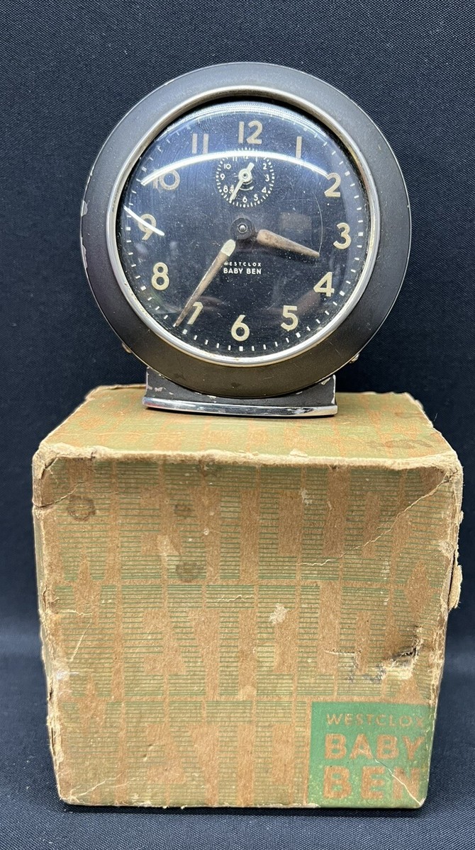 Westclox Baby Ben style 3 1932年~目覚まし時計 Westclox Baby Ben Wind-Up Alarm Clock Vintage 1960's Brown