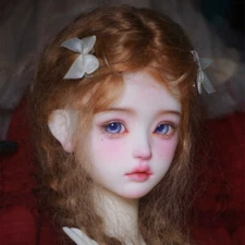 1/4 BJD Doll Women Girl Gift SD Bare Resin Ball Jointed Eyes Face Makeup DIY Toy