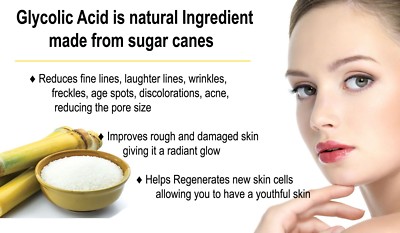 Acide Glycolique En Poudre 100% Pure - Actif Cosmétique Naturel Pour Peau
